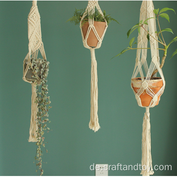 Makrame -Pflanzenbügel hängen Pflanze Innenräume
